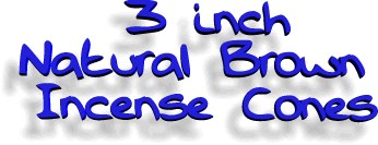 3 inch Natural Brown Incense Cones